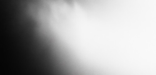 Poster - Black and White Gradient Background Monochrome Smooth Texture Subtle Noise Effect Website Header Design