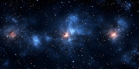 Wall Mural - cosmic nebulae illuminate starry night