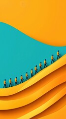 Poster - a group of people are working together to solve a puzzle
