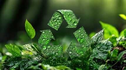 Sustainable living practices nature eco-friendly design green environment close-up view recycling concept