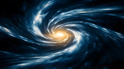 Poster - A swirling galaxy with vibrant colors, showcasing bright stars and cosmic formations against a dark backdrop