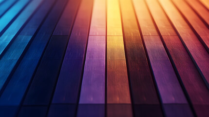 Poster - A vibrant, colorful abstract image featuring parallel lines in various shades, creating a dynamic visual effect