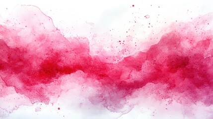 Poster - Vibrant Abstract Watercolor Background with Splashes in Shades of Red and Pink Perfect for Artistic and Creative Projects