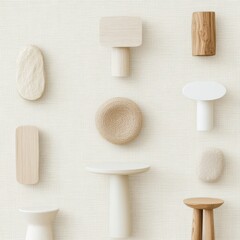 Poster - Modern Minimalist Furniture Arrangement in Neutral Tones