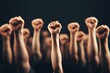 © Diki prayoga - Raised Fists Representing Collective Strength and Unity