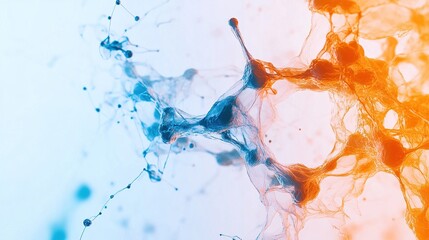 Poster - Abstract representation of interconnected molecules in vibrant colors.