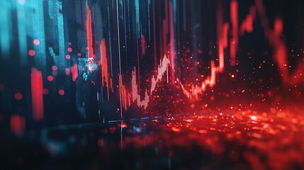 Poster - Abstract digital visualization of data trends and analytics in vibrant colors.