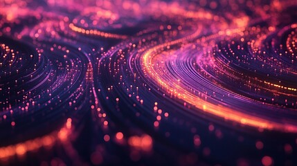 Poster - A vibrant abstract image showcasing flowing lines and glowing particles.