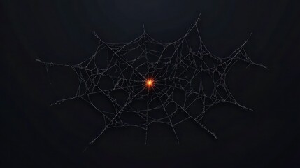 Delicate Spider Web on Bokeh Background