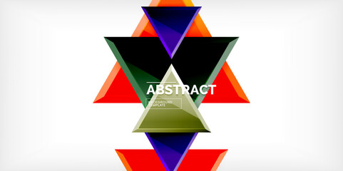 Poster - Triangle glass shapes geometric abstract background. Vector Illustration For Wallpaper, Banner, Background, Card, Book Illustration, landing page
