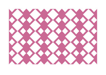 Seamless geometric pattern: connecting white diamond line on a pink background 