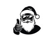 © Vactess - Santa Silhouette with Sunglasses and Thumbs Up