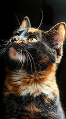 Canvas Print - Closeup of an Adorable Tortoiseshell Cat