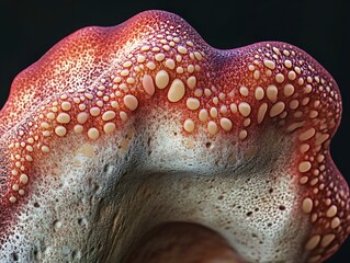 Poster - Close-up of a textured, reddish-brown organic form with small, pale bumps.