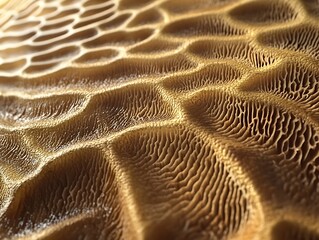 Poster - Close-up of textured, golden-brown mushroom surface.