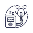 © VectorMine - Illustration of a CPAP machine with a mask, symbolizing sleep apnea treatment.
