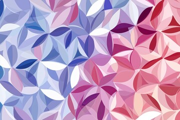 Poster - An intricate pattern of tessellating shapes in soothing pastel colors