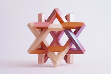 Poster - A photorealistic render of impossible geometric structures.