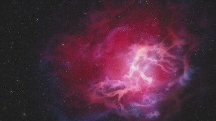 Wall Mural - animation depicting the orion nebula m42 in constellation orion.