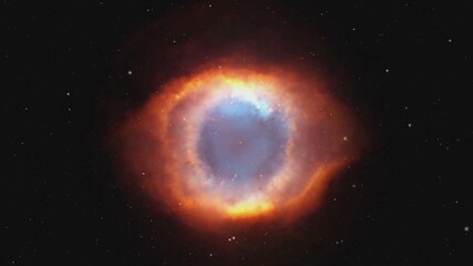 Wall Mural - animation depicting the planetary nebula helix ngc 7293 in constellation aquarius.