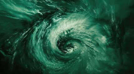 Poster - Space-based image of a swirling hurricane, capturing the impact of climate change on global weather systems, showcasing the urgency of environmental action