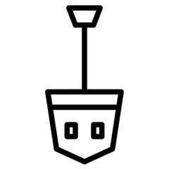 Poster - Shovel Site Tool Line Icon