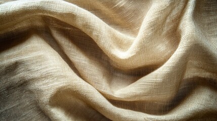Leinwandbilder - A close-up of soft, textured fabric with gentle waves and a warm, neutral color.