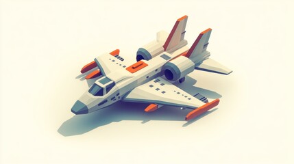 Aufkleber - A stylized futuristic aircraft featuring dual engines and a sleek design.