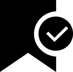 Poster - Bookmark and favourite Flat Vector Icon. Premium Quality Designs Element For Mobile app and Website. Save ribbon icons button isolated on transparent background. Social media and ui symbol sign.