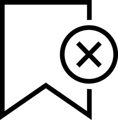 Poster - Bookmark and favourite outline Vector Icon. Premium Quality Designs Element For Mobile app and Website. Save ribbon icons button isolated on transparent background. Social media and ui symbol sign.