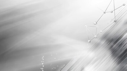 Fototapete - Abstract design featuring lines, shapes, and bubbles, suggesting technology and data visualization.