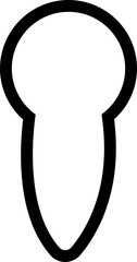 Fototapete - Door key hole icon. Security protection concept in trendy outline style. Door open, padlock symbol. Password symbol sign vector illustration silhouette isolated on transparent background.