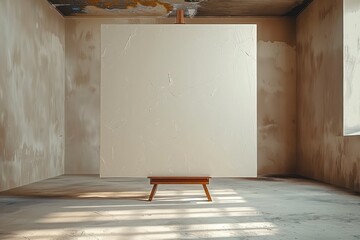 Aufkleber - Corner of a blank canvas.