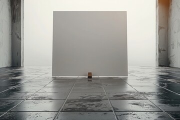 Aufkleber - Corner of a blank canvas.