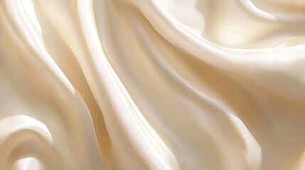 Poster - Smooth, flowing fabric with soft, creamy tones creating a serene and elegant aesthetic.