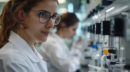 Poster - A team working in the lab thinking in quality.