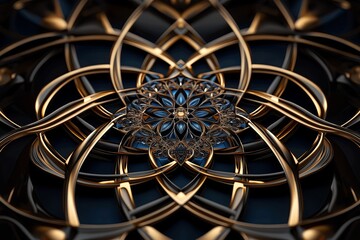 Aufkleber - A kaleidoscope of fractal patterns creating a mesmerizing illusion