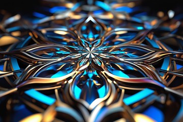 Poster - A kaleidoscope of fractal patterns creating a mesmerizing illusion