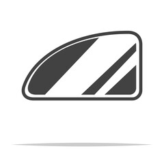 Wall Mural - car side window glass icon transparent vector isolated