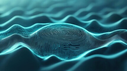 Fototapete - Abstract representation of waves with a central spiral pattern, suggesting depth and motion.