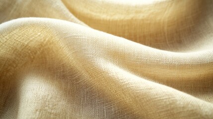 Poster - A close-up of soft, flowing fabric in warm beige tones, showcasing texture and light.
