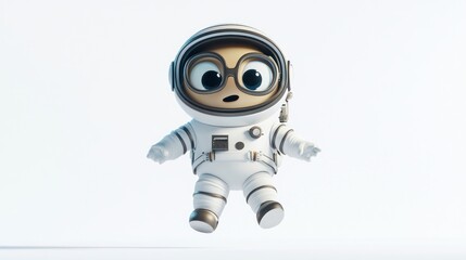 Aufkleber - A cute cartoon astronaut character floating in space, showcasing a playful design.
