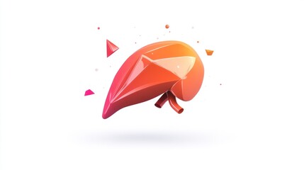 Poster - A stylized representation of a human liver, emphasizing health and anatomy.