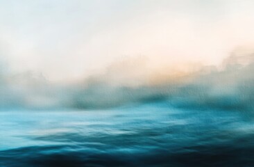Poster - A serene, abstract depiction of water and mist, evoking tranquility and reflection.