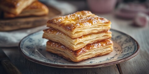 Canvas Print - Puff Pastry Stack