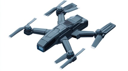 Poster - A sleek, futuristic drone designed for aerial photography and surveillance.