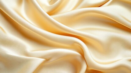 Poster - A close-up of smooth, flowing cream-colored fabric showcasing its texture and sheen.
