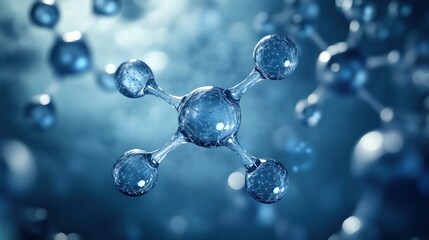 Aufkleber - A 3D representation of a molecule in a scientific context, highlighting molecular structure.