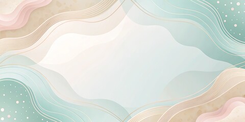 Wall Mural - Elegant Abstract Background with Pastel Hues and Gold Accents