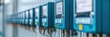 © nimaxs - Close-up of digital energy meters tracking real-time power consumption, emphasizing efficiency and distribution, with copy space